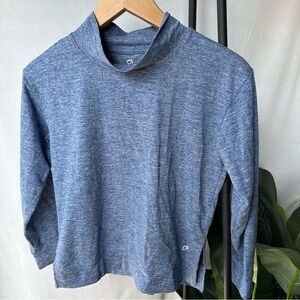 Gap Fit Brushed Jersey Soft Heathered Mockneck Longsleeve/ Size Girls Medium